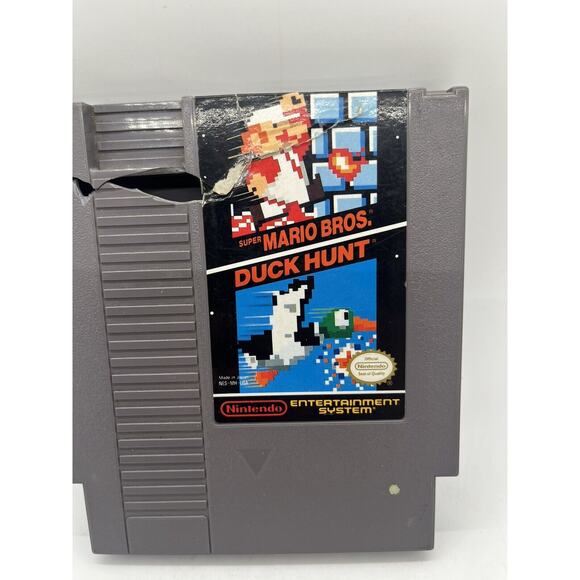 Super Mario Bros. Duck Hunt (Nintendo NES, 1985) Authentic Cartridge - Tested - Picture 2 of 6